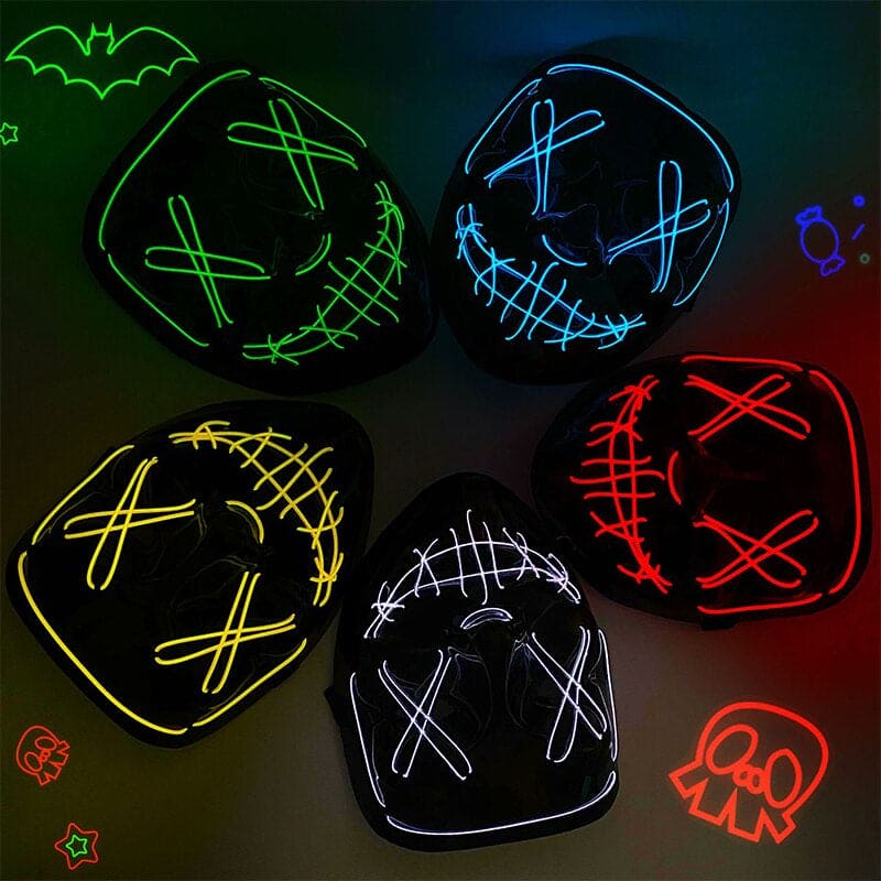 Neon Nightmare Masks - At Home Living