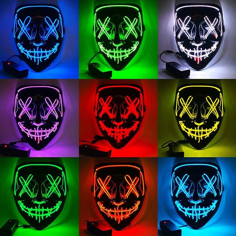 Neon Nightmare Masks - At Home Living